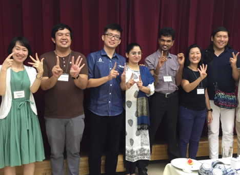日本財団アジア太平洋障害者パートナーシップ事業　ワークショップ成果発表会の交流会時（右端が那須さん）